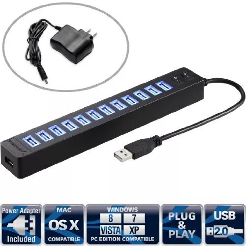 Sabrent 13 Port Powered USB Hub